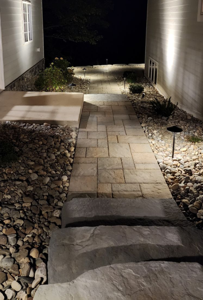 landscape lighting at night